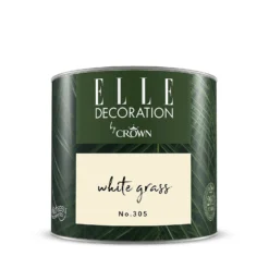ELLE Decoration By Crown Flat Matt Paint White Grass - Tester 125ml -Sandtex Shop 12834940 1724873906887501