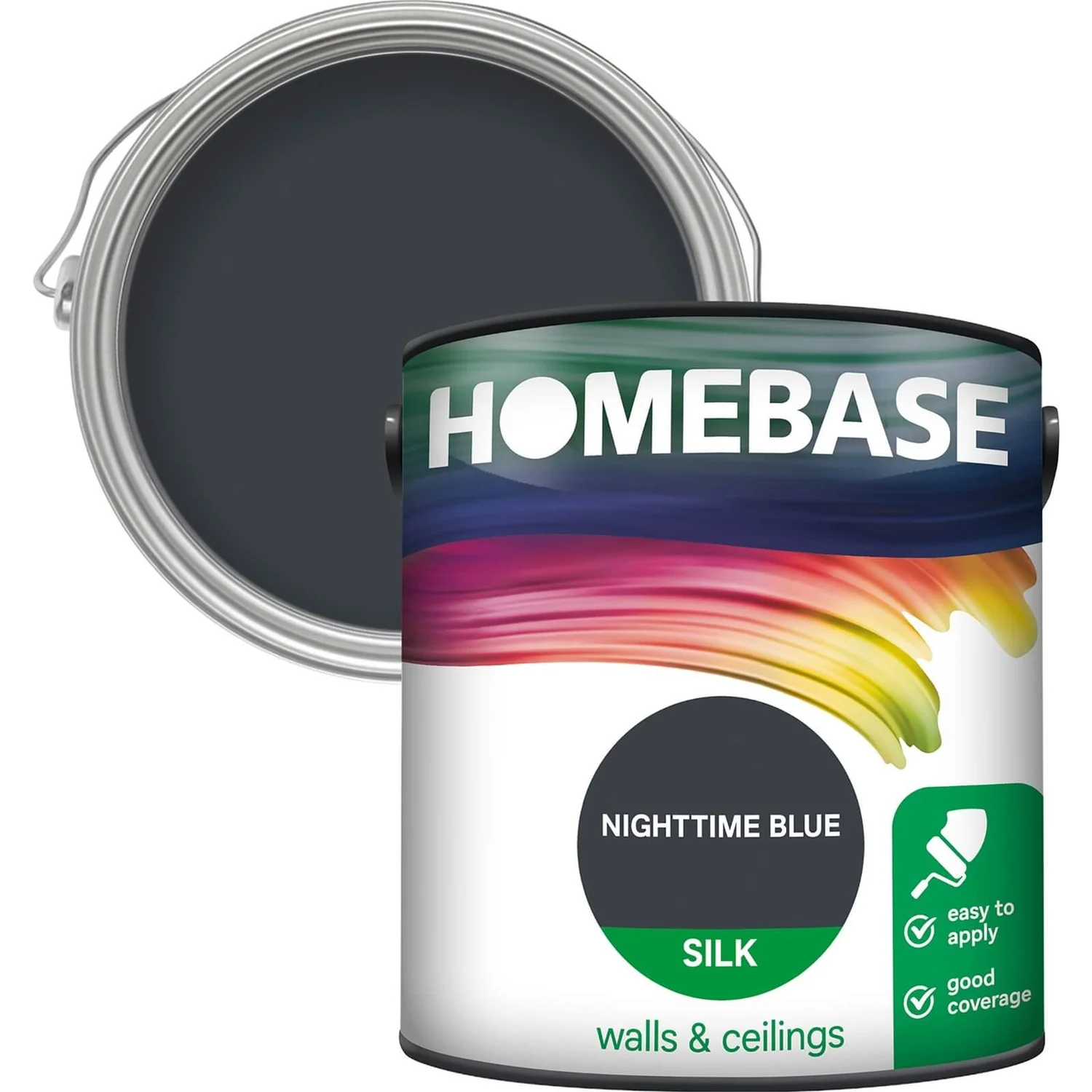 Homebase Silk Emulsion Paint Nighttime Blue - 2.5L Homebase Silk Emulsion Paint Nighttime Blue - 2.5L -Sandtex Shop 12836594 1944831957887978