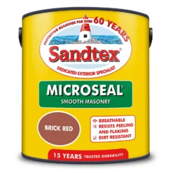 Sandtex® Ultra Smooth Masonry Paint Brick Red - 2.5L -Sandtex Shop 12841204 1364872084206688