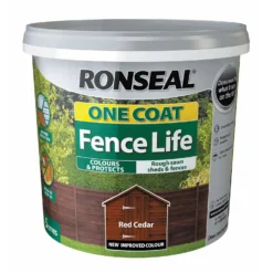 Ronseal One Coat Fence Life Paint Red Cedar - 5L -Sandtex Shop 12841672 9264942087194441