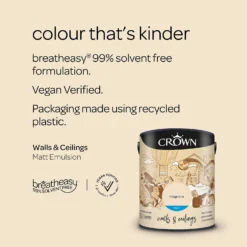 Crown Walls & Ceilings Matt Emulsion Paint Magnolia - 5L -Sandtex Shop 12842015 1624969529324331