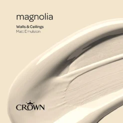 Crown Walls & Ceilings Matt Emulsion Paint Magnolia - 5L -Sandtex Shop 12842015 8134969529445714