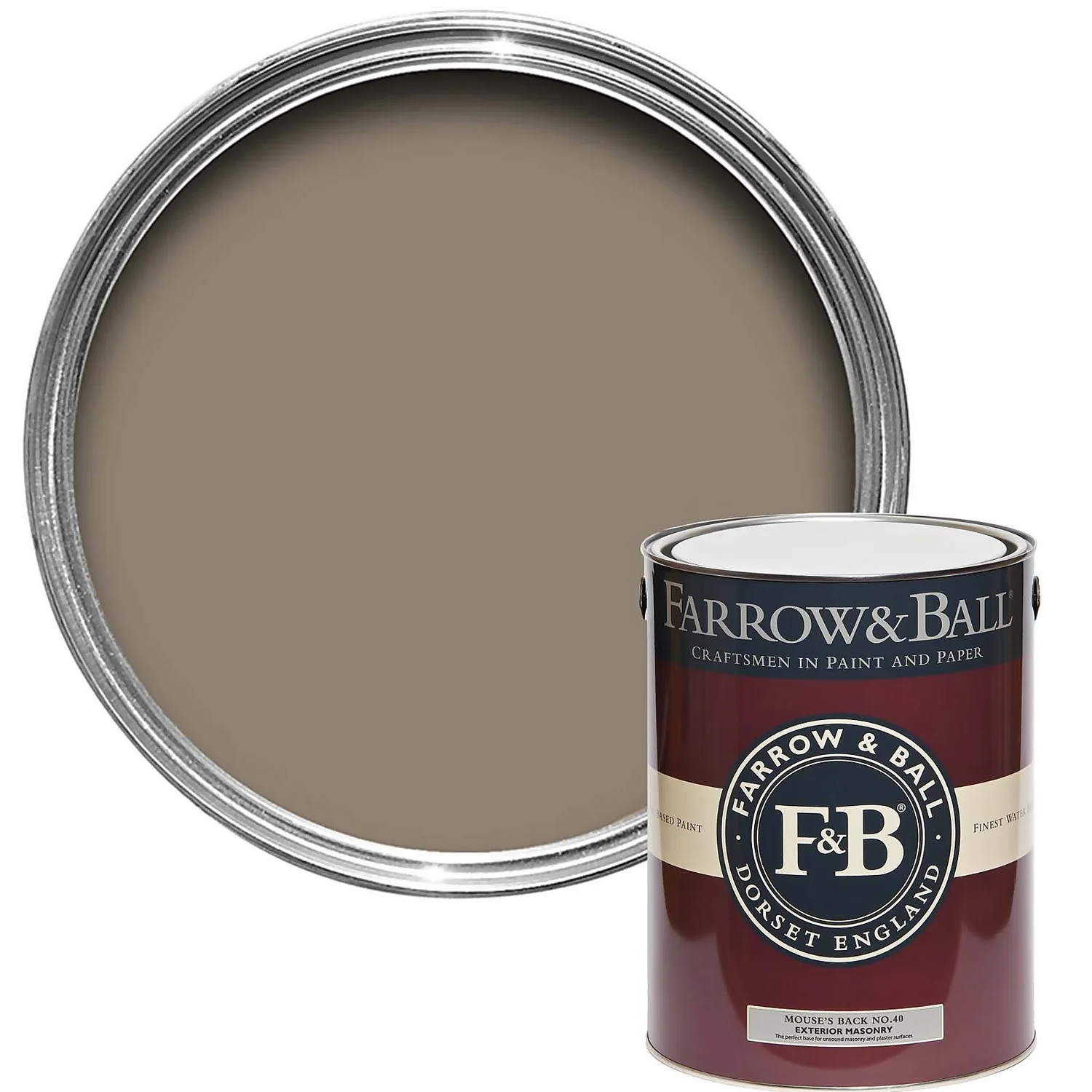 Farrow & Ball Exterior Masonry Mouse's Back - 5L Farrow & Ball Exterior Masonry Mouse's Back - 5L -Sandtex Shop 12843990 8294951868900430