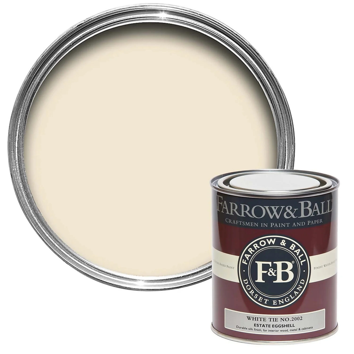 Farrow & Ball Estate Eggshell White Tie - 750ml Farrow & Ball Estate Eggshell White Tie - 750ml -Sandtex Shop 12844413 1324952922415056