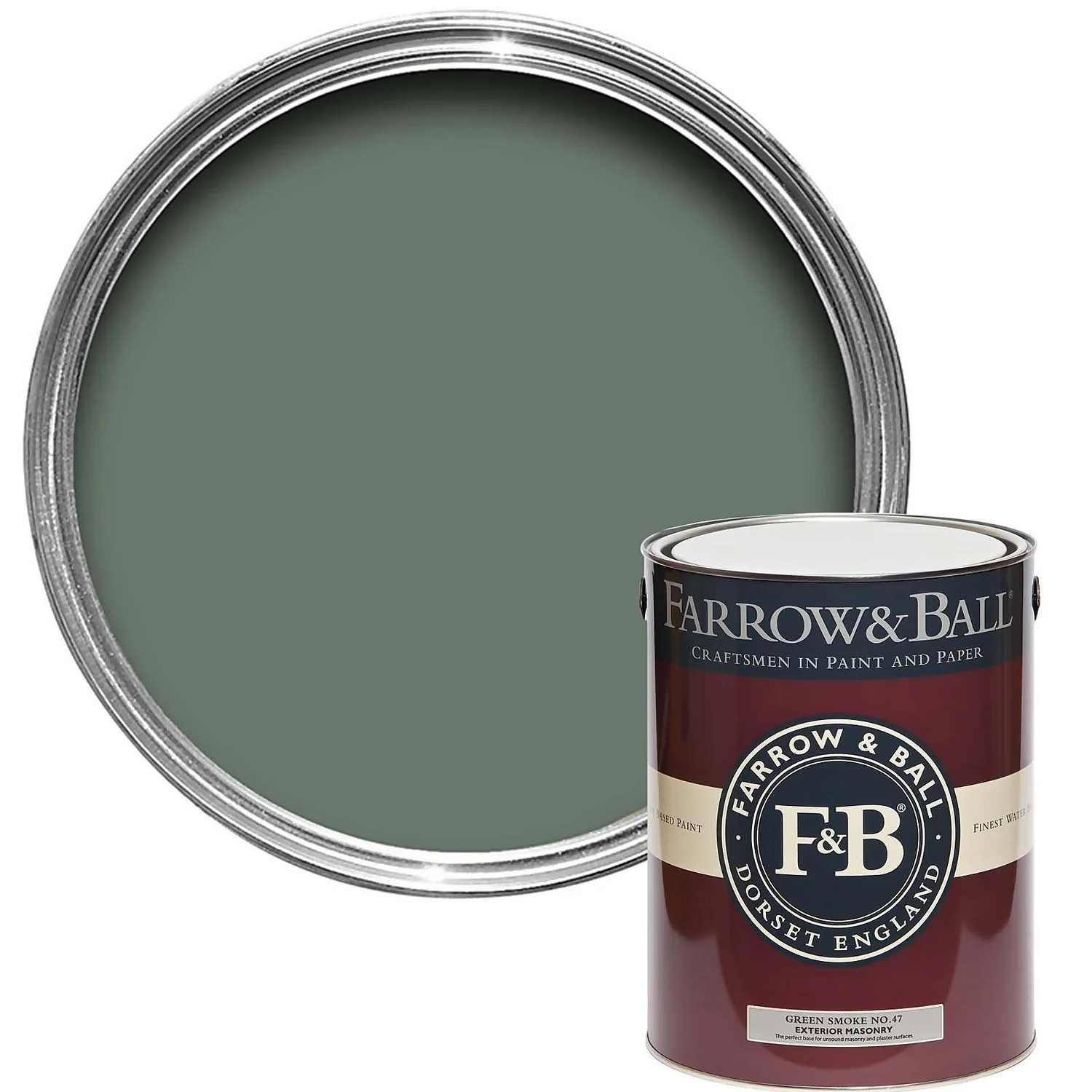 Farrow & Ball Exterior Masonry Green Smoke - 5L Farrow & Ball Exterior Masonry Green Smoke - 5L -Sandtex Shop 12844624 5064951869126840