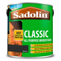 Sadolin Classic All Purpose Woodstain Ebony - 2.5L -Sandtex Shop 12845195 1554955541606165