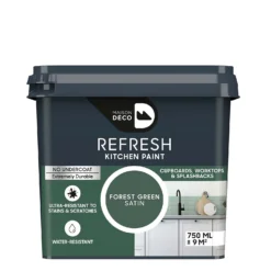 Maison Deco Refresh Kitchen Cupboards, Worktops & Splashbacks Paint Forest Green - 750ml