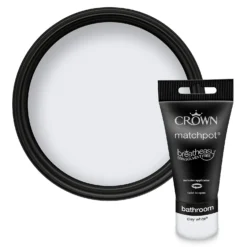 Crown Easyclean Bathroom Paint Clay White - 0.04L