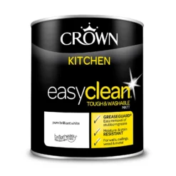 Crown Easyclean Kitchen Paint Brilliant White - 1L -Sandtex Shop 12886748 1014853415532002