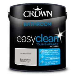 Crown Easyclean® Mouldguard+ Bathroom Mid Sheen Washable Multi Surface Paint Linen Cupboard® - 2.5L -Sandtex Shop 12886760 1444853415789339