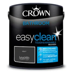 Crown Easyclean® Mouldguard+ Bathroom Mid Sheen Washable Multi Surface Paint Rebel® - 2.5L -Sandtex Shop 12886771 3034853416054662