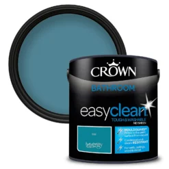 Crown Easyclean® Mouldguard+ Bathroom Mid Sheen Washable Multi Surface Paint Teal® - 2.5L