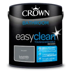 Crown Easyclean® Mouldguard+ Bathroom Mid Sheen Washable Multi Surface Paint Tin Bath® - 2.5 L -Sandtex Shop 12886944 3884853416222293