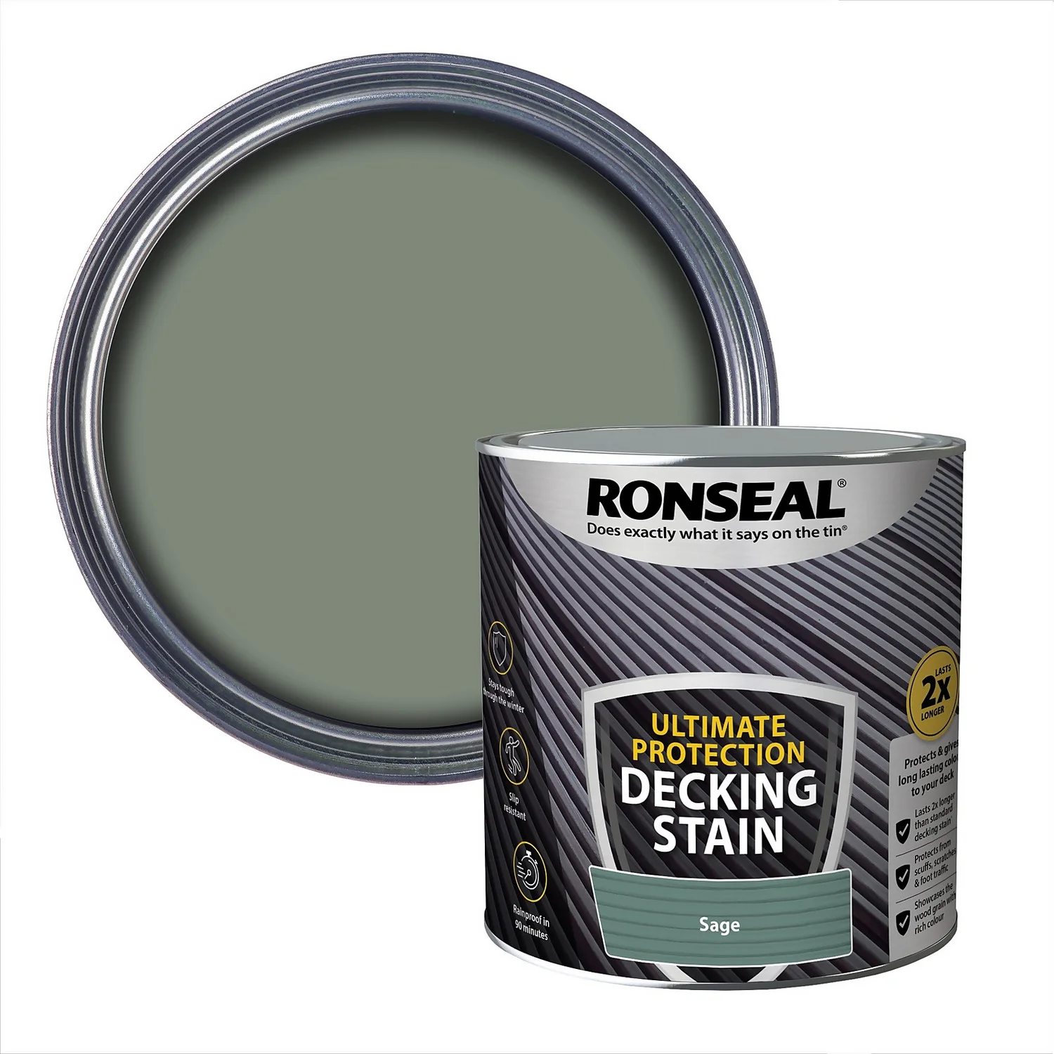 Ronseal Ultimate Protection Decking Stain Sage - 2.5L Ronseal Ultimate Protection Decking Stain Sage - 2.5L -Sandtex Shop 12893334 1744949798566665