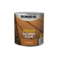 Ronseal Quick Drying Decking Stain Rich Mahogany - 2.5L -Sandtex Shop 12893336 3794949798781402