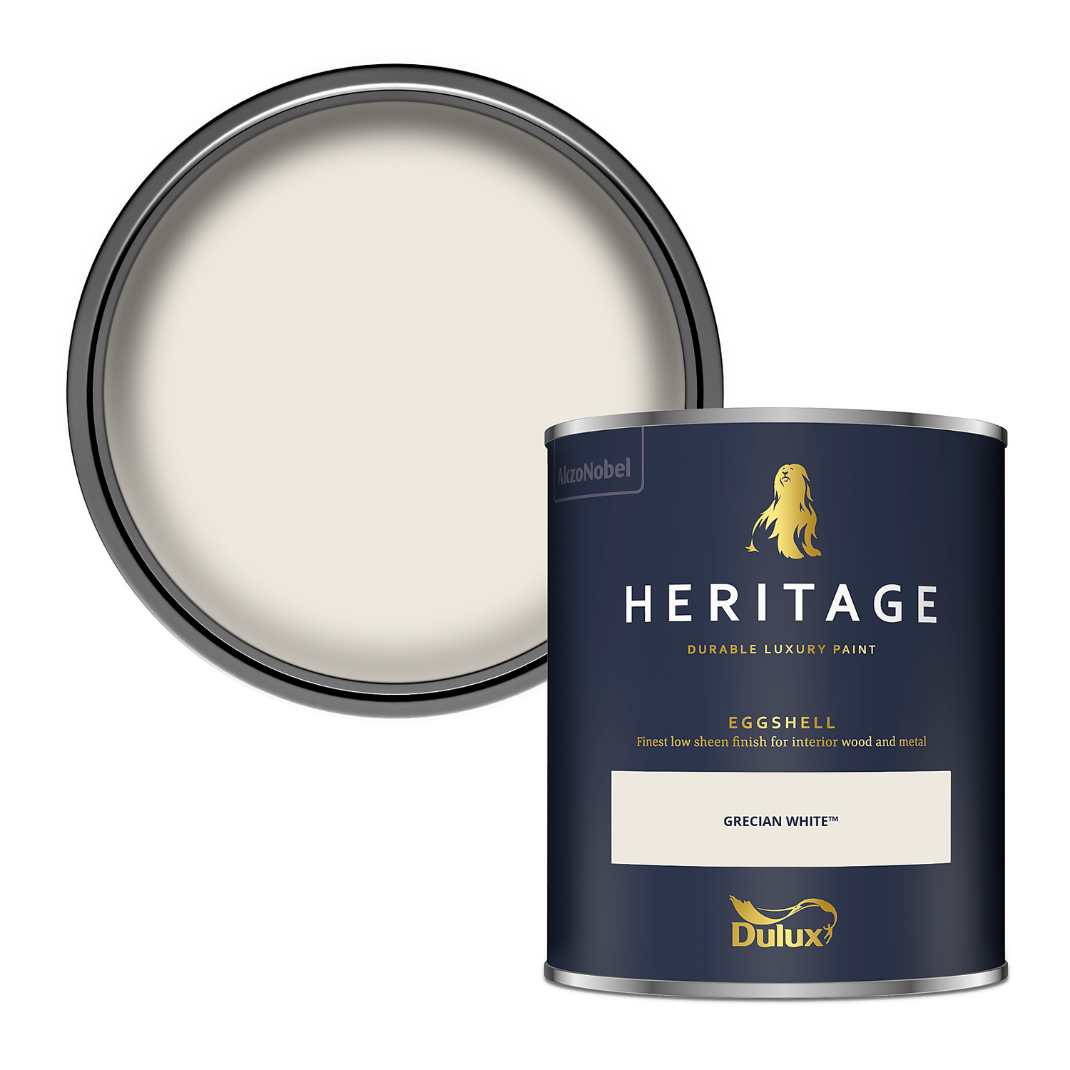 Dulux Heritage Eggshell Paint Grecian White - 750ml Dulux Heritage Eggshell Paint Grecian White - 750ml -Sandtex Shop 12898990 4024847625782373