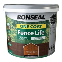 Ronseal One Coat Fence Life Paint Tudor Harvest Gold - 9L 5 Ronseal One Coat Fence Life Paint Tudor Harvest Gold - 9L -Sandtex Shop 13032829 1164942087420341