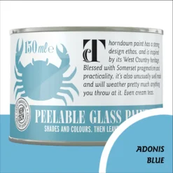 Thorndown Adonis Blue Peelable Glass Paint 150ml