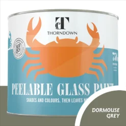Thorndown Dormouse Grey Peelable Glass Paint 750ml