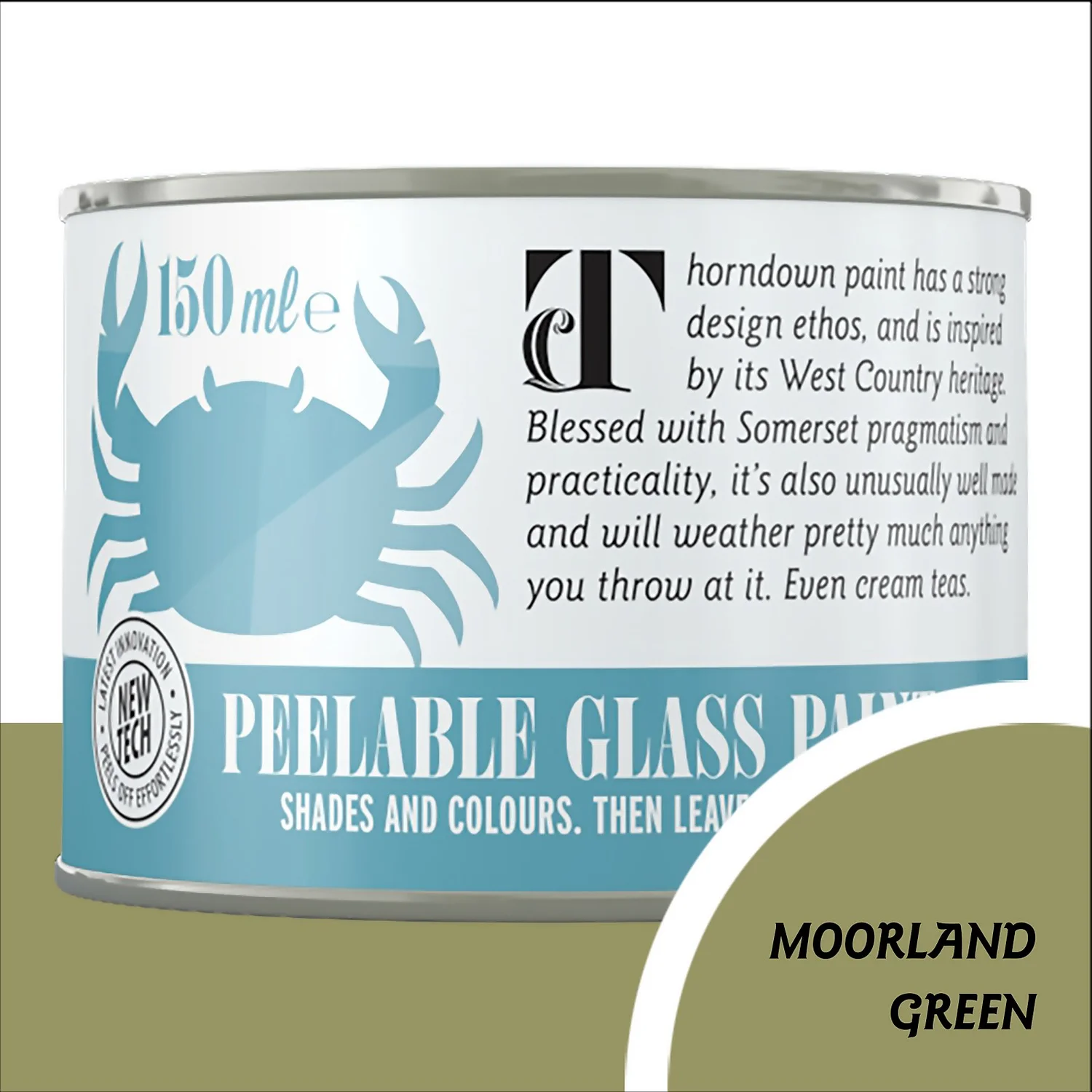 Thorndown Moorland Green Peelable Glass Paint 150ml Thorndown Moorland Green Peelable Glass Paint 150ml -Sandtex Shop 13301867 7604920781019961