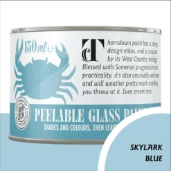 Thorndown Skylark Blue Peelable Glass Paint 150ml