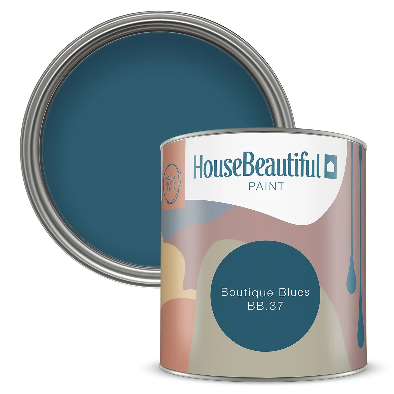 House Beautiful Durable Matt Emulsion Multi-Surface Paint Boutique Blues BB.37 Tester - 125ml House Beautiful Durable Matt Emulsion Multi-Surface Paint Boutique Blues BB.37 Tester - 125ml -Sandtex Shop 13419398 4244940992109715