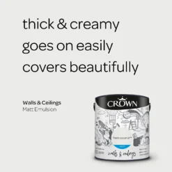Crown Matt Emulsion Paint Fresh Coconut - 2.5L -Sandtex Shop 13807014 1194963789107405