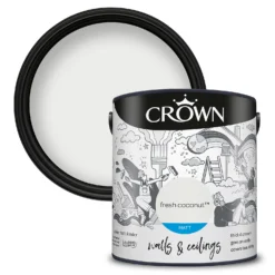 Crown Matt Emulsion Paint Fresh Coconut - 2.5L