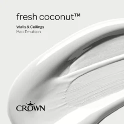 Crown Matt Emulsion Paint Fresh Coconut - 2.5L -Sandtex Shop 13807014 2034963789233129
