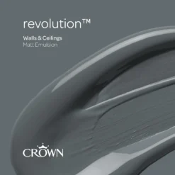 Crown Matt Emulsion Paint Revolution - 2.5L -Sandtex Shop 13807033 2254964058470466