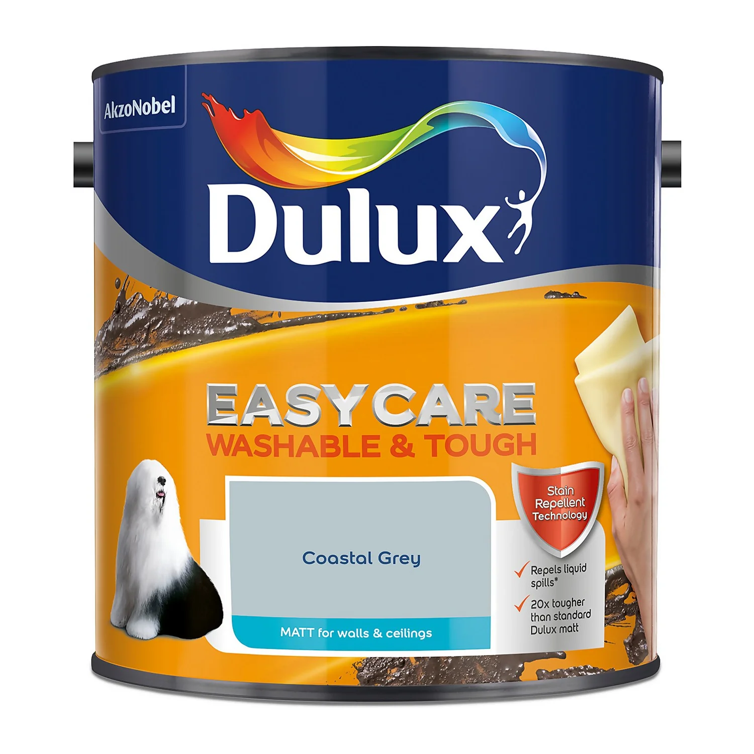 Dulux Easycare Washable & Tough Matt Emulsion Paint Coastal Grey - 2.5L Dulux Easycare Washable & Tough Matt Emulsion Paint Coastal Grey - 2.5L -Sandtex Shop 14235011 1635036402040783