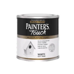 Rust-Oleum Painters Touch White Paint Matt - 250ml -Sandtex Shop 14606441 1605053507137531