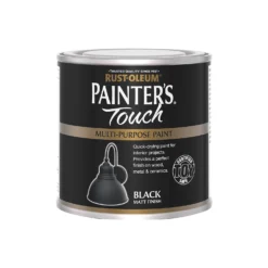 Rust-Oleum Painters Touch Matt Paint Black - 250ml -Sandtex Shop 14606448 1175053507713852