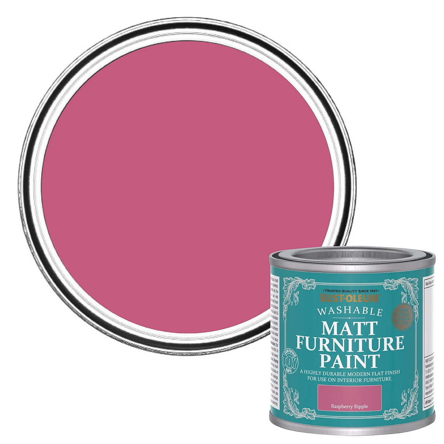 Rust-Oleum Matt Furniture Paint Raspberry Ripple - 125ml Rust-Oleum Matt Furniture Paint Raspberry Ripple - 125ml -Sandtex Shop 14606502 1675053485777165