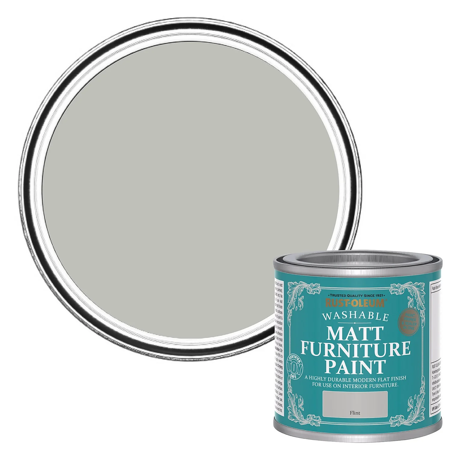 Rust-Oleum Matt Furniture Paint Flint - 125ml Rust-Oleum Matt Furniture Paint Flint - 125ml -Sandtex Shop 14606507 1505053512011745